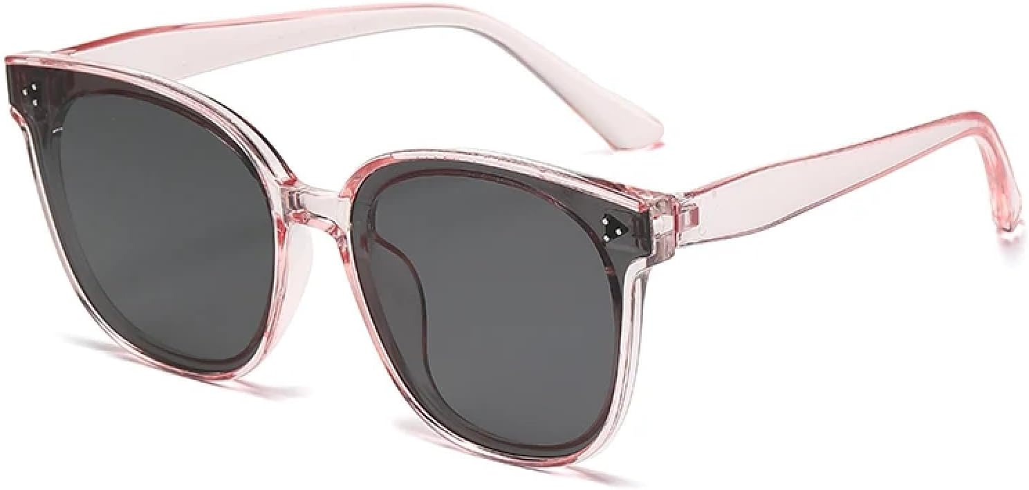 

Модные винтажные солнцезащитные очки для женщин, большие овальные линзы, мужские ретро-очки, черные очки-маска с защитой от УФ-излучения UV400 TKKTLLT, Transparent Pink