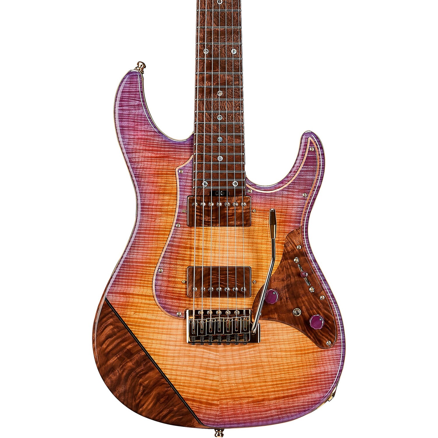 

Электрогитара ESP Snapper CTM-7 Purple Yellow Sunburst