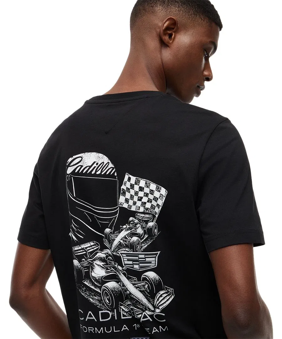 Мужская футболка с гоночным принтом Cadillac F1 Tommy Hilfiger, Black — фото 3