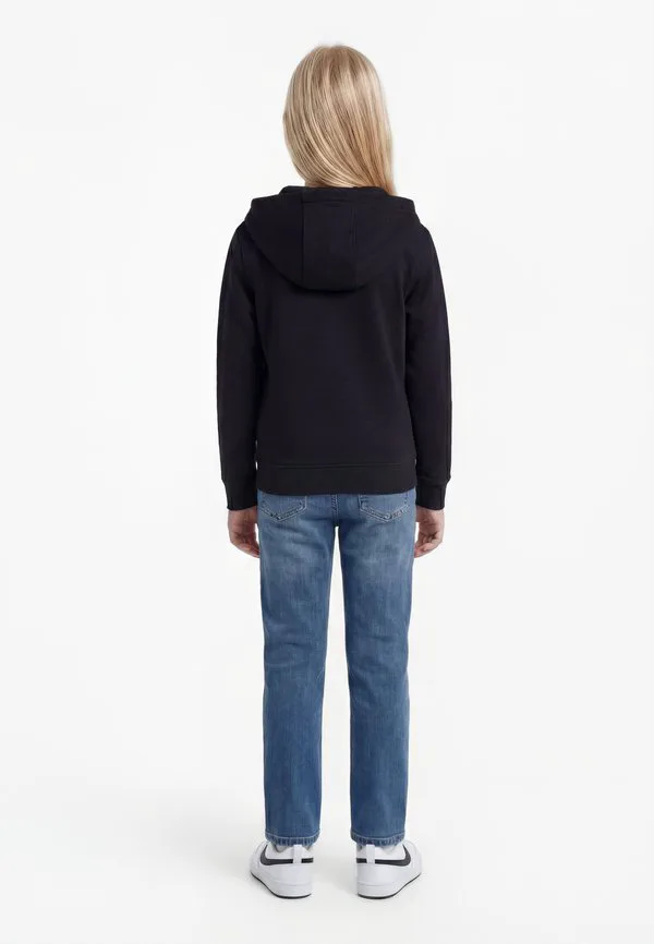 Худи на молнии с мини-значком, унисекс, на молнии. Calvin Klein Jeans, Black — фото 2