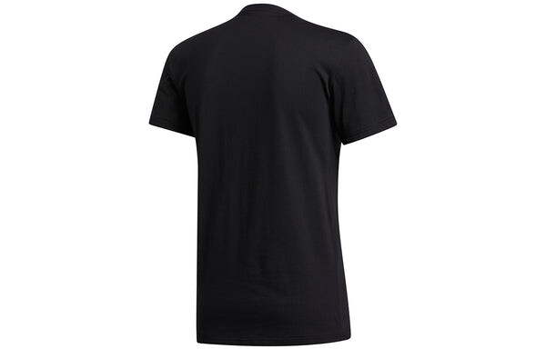 Футболка bos metallic sports stylish printing round neck short sleeve black Adidas, черный — фото 2