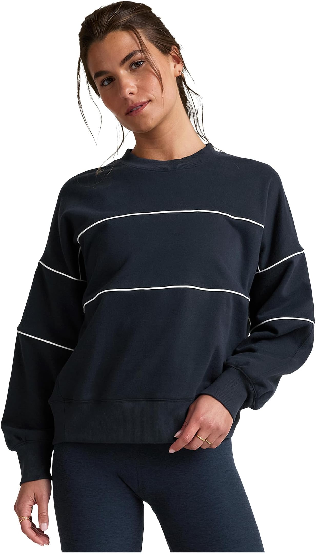 

Женская толстовка Piper из роскошного флиса оверсайз Beyond Yoga, Nocturnal Navy