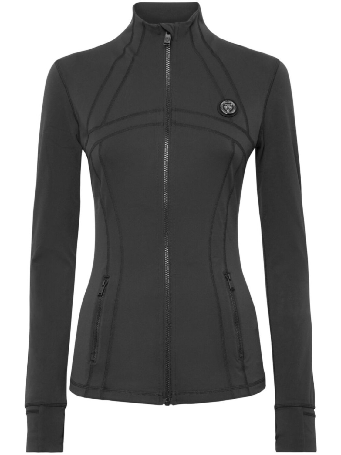 

Спортивный топ на молнии Plein Sport, черный