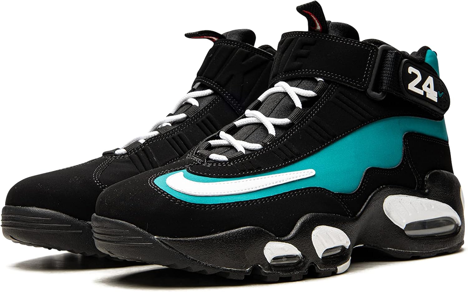 Кроссовки Nike Air Max Griffey Freshwater 2021 Black Teal 2021 DM8311-001, белый/черный/красный — фото 2