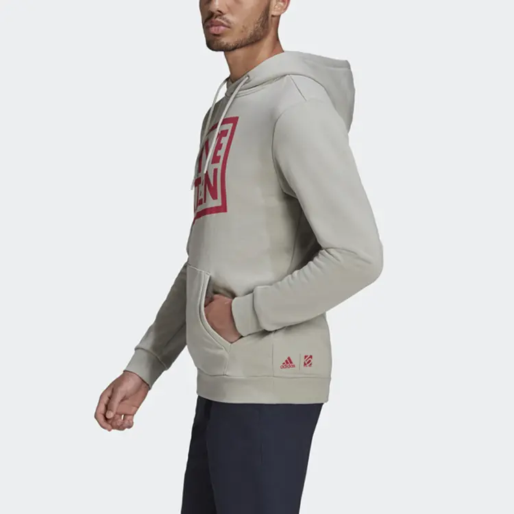 Толстовка мужская металлик серый Adidas, серый — фото 4