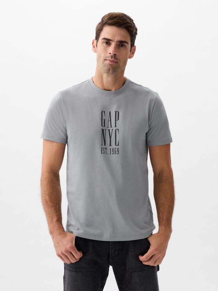 

Футболка с принтом Gap, серый