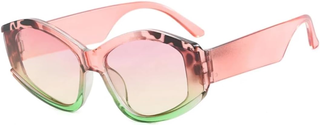 

Солнцезащитные очки с защитой UV400 | Линзы конфетного цвета "кошачий глаз" | для женщин и мужчин, для занятий спортом на открытом воздухе и вождения DSVIGF, Pink Green