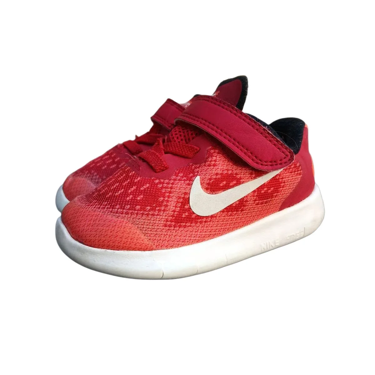 Nike Кроссовки Free Rn 2017 для малышей, красные и белые — фото 4