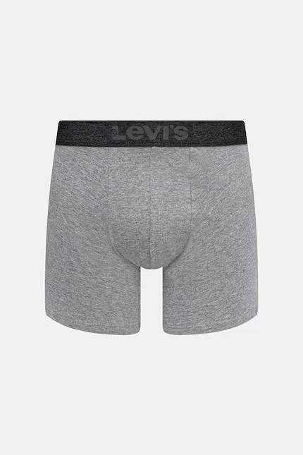 Боксеры мужские хлопковые 2 шт Levi's, серый — фото 2