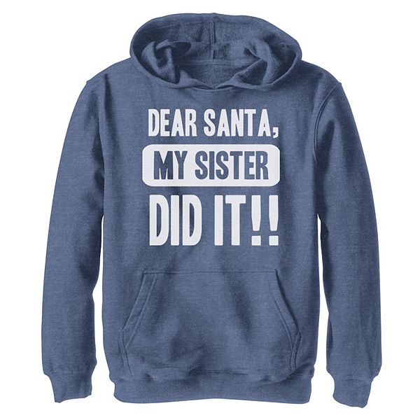 

Детская толстовка с принтом "Dear Santa My Sister Did It" Licensed Character