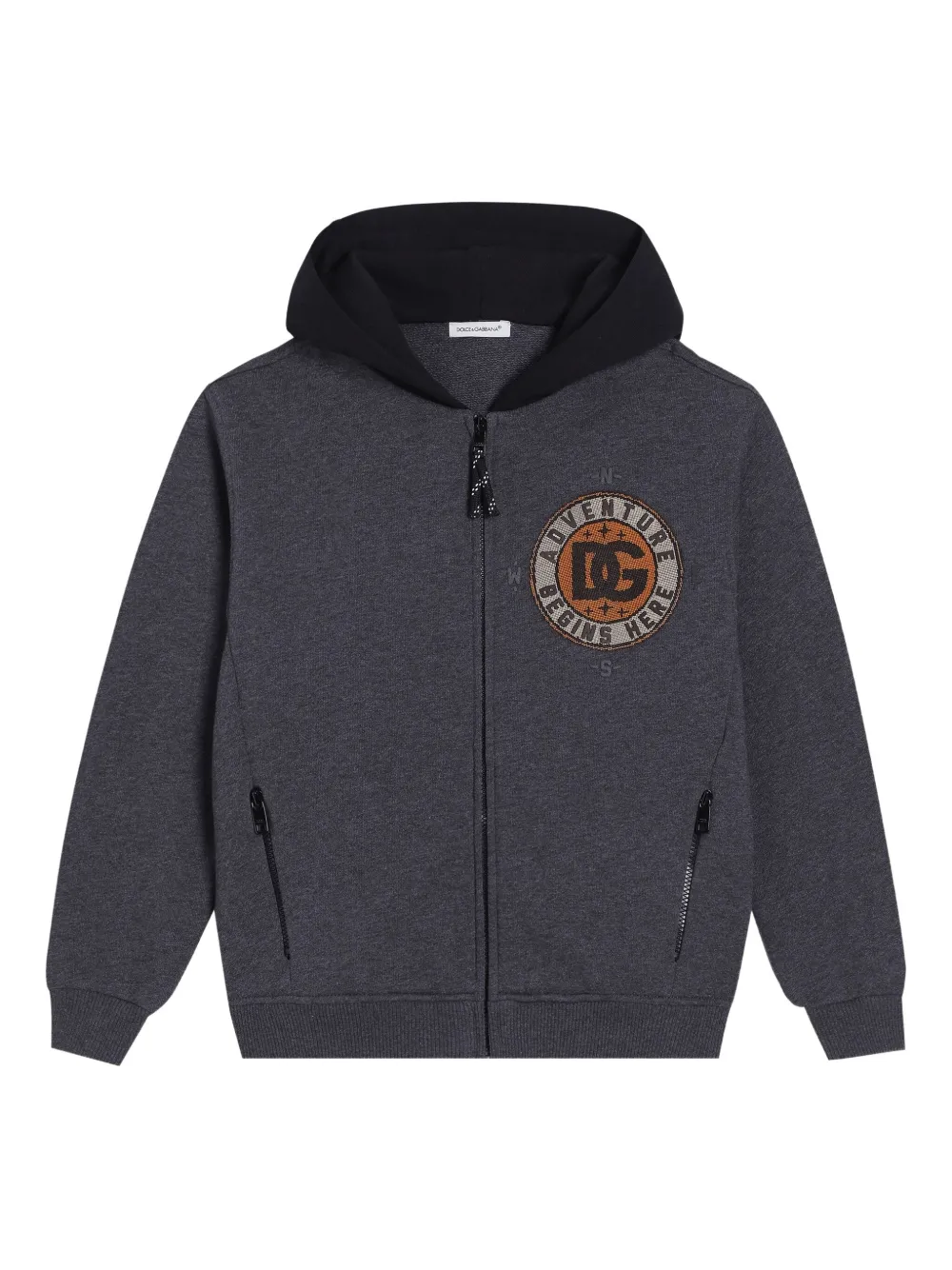

Худи на молнии Dolce & Gabbana Kids, серый