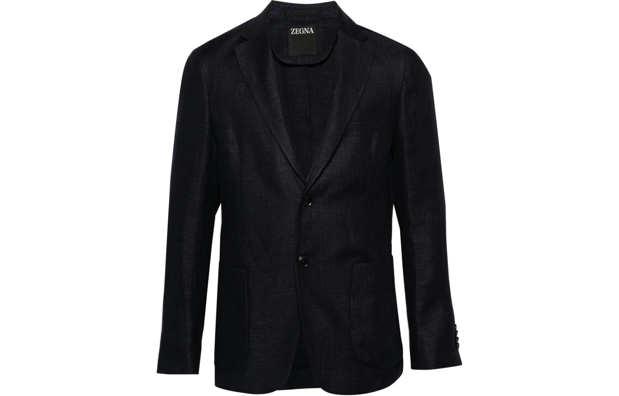 

Пиджак деловой костюм Zegna SS24 мужской морской синий Ermenegildo Zegna