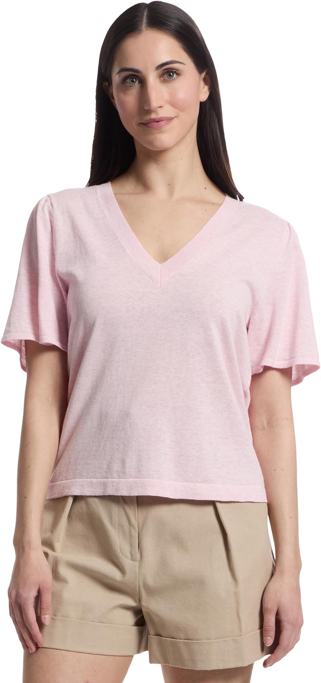 

Свитер Lilla P Short Sleeve V-neck Sweater, цвет Wildflower