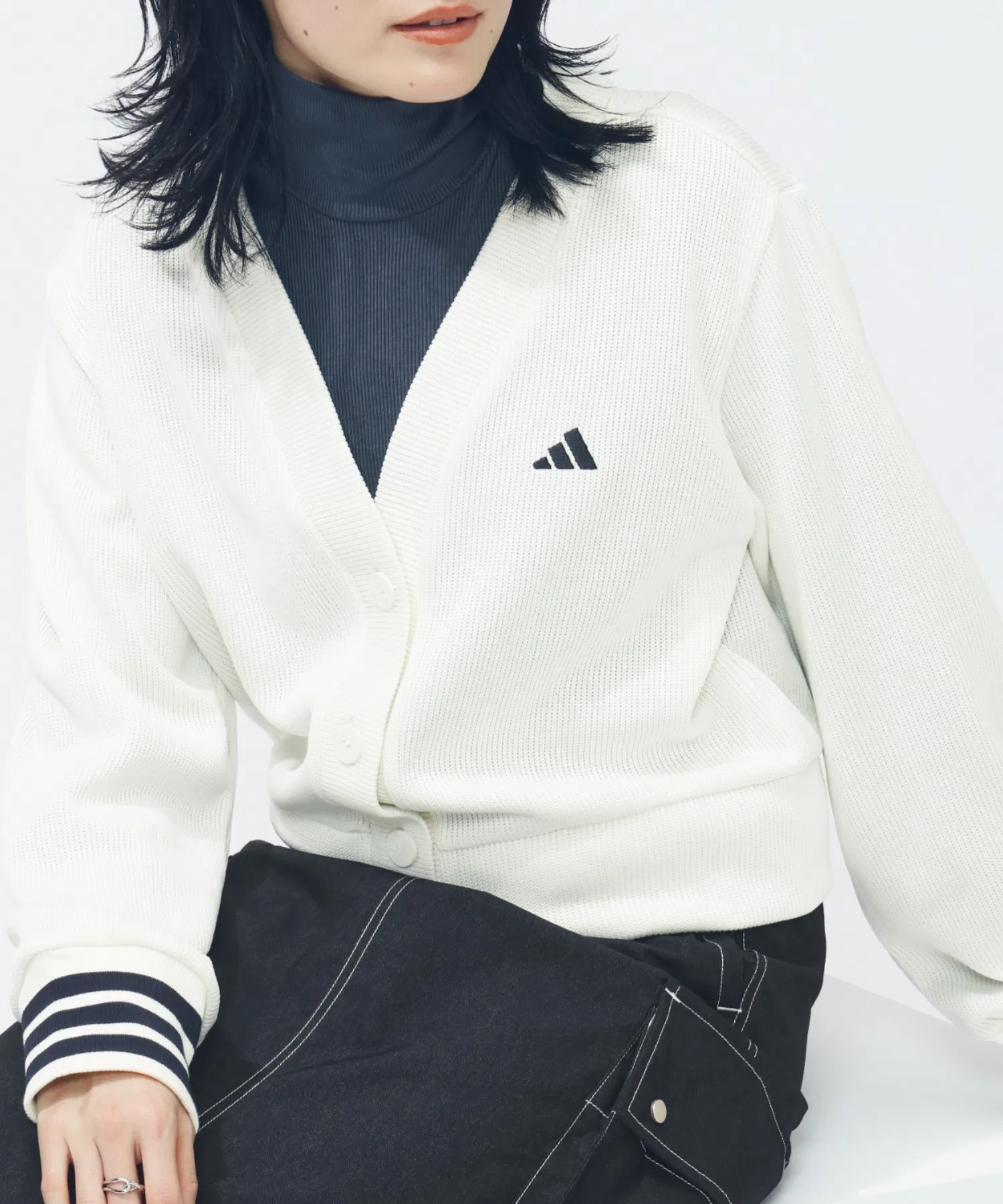 [Лимитированная серия adidas x Alpen] Кардиган adidas Quarter Knit свободного кроя — фото 2