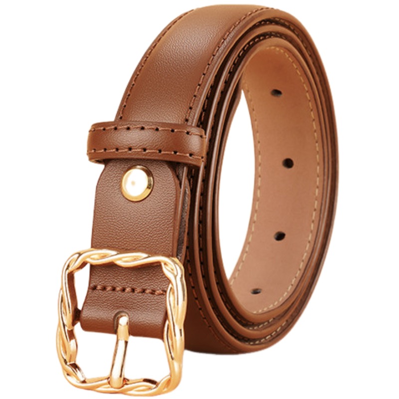 

Ремень женский из спилка Split Cow Leather, 23 см WARRIOR, caramel коричневый