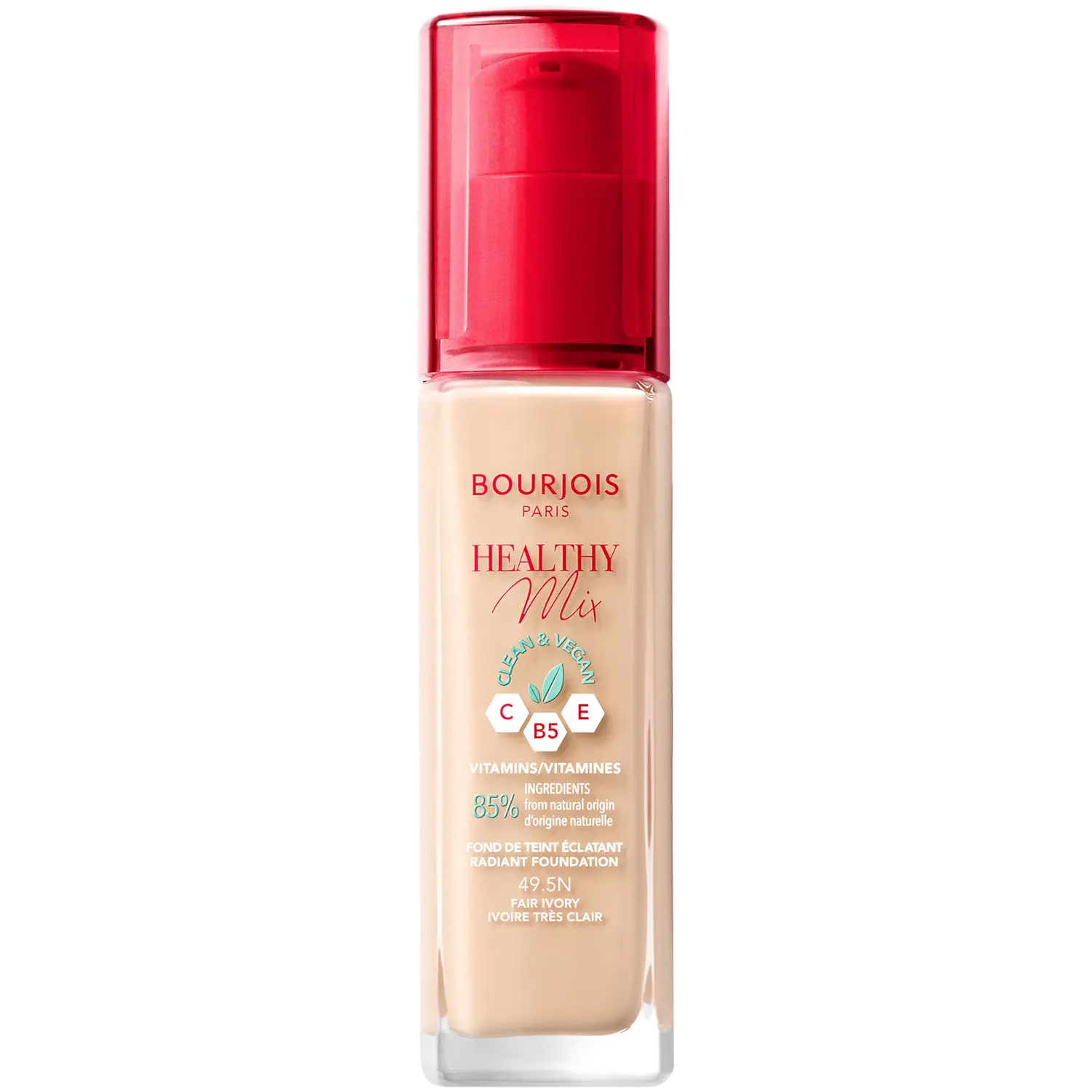 

Веганская осветляющая основа 49 Bourjois Healthy Mix Clean, 30 мл