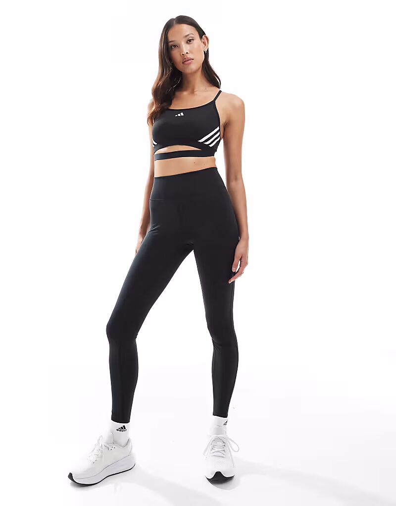 

Леггинсы Adidas performance All me essentials полной длины в черном / черном цвете