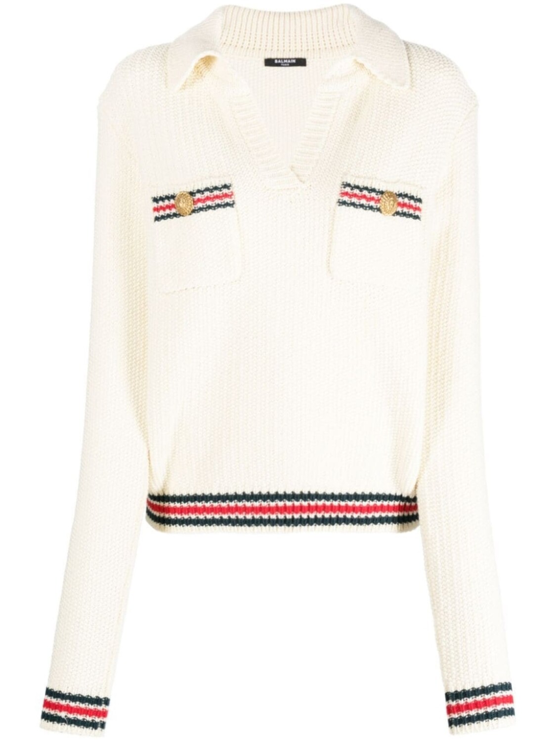 

Balmain рубашка с длинными рукавами из смесовой шерсти, нейтральный цвет