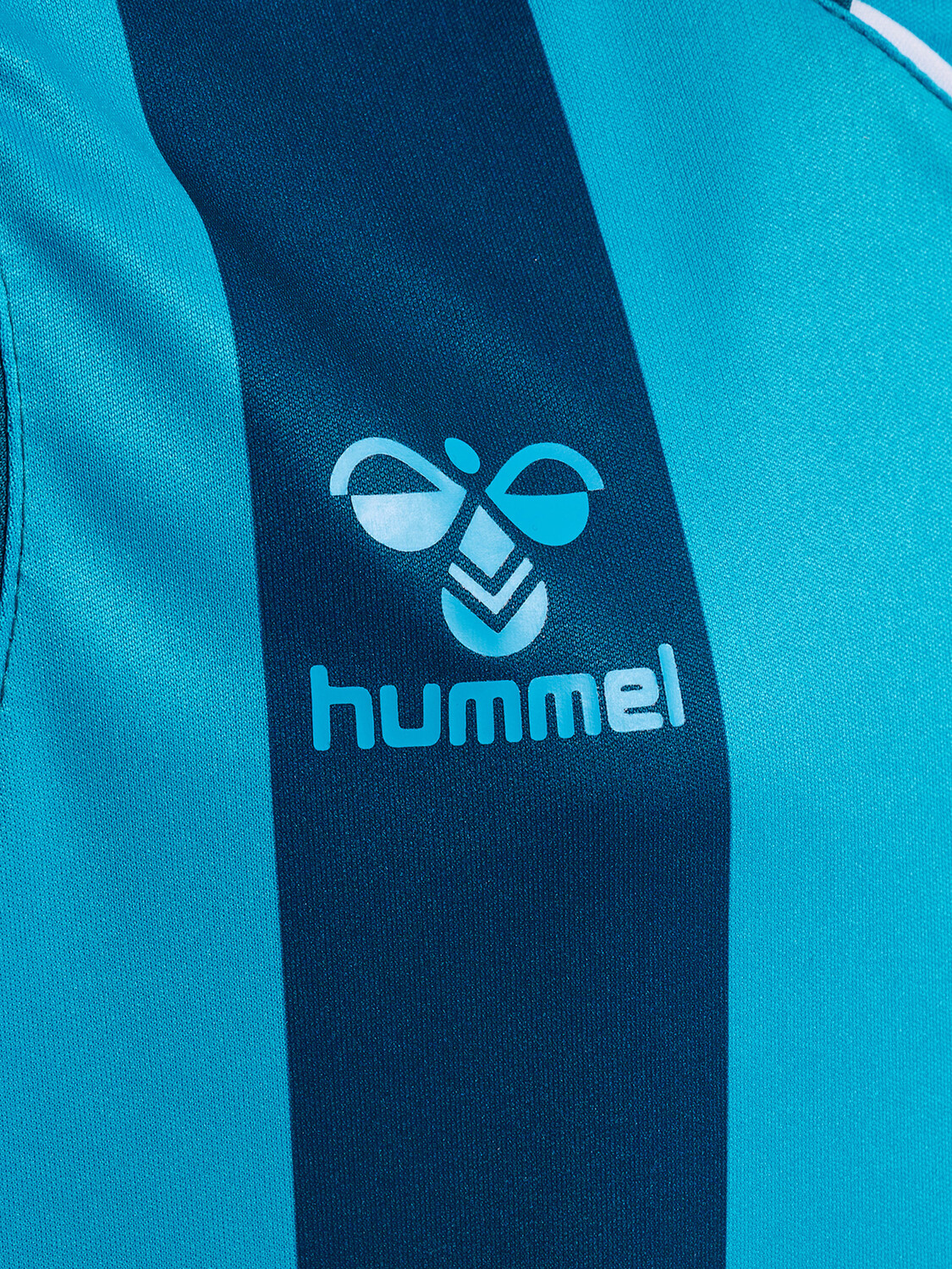 Футболка Hummel Trikot S/S Hmlcore Xk Striped Jersey Kids S/S, цвет BLUE CORAL/BLUE DANUBE — фото 3