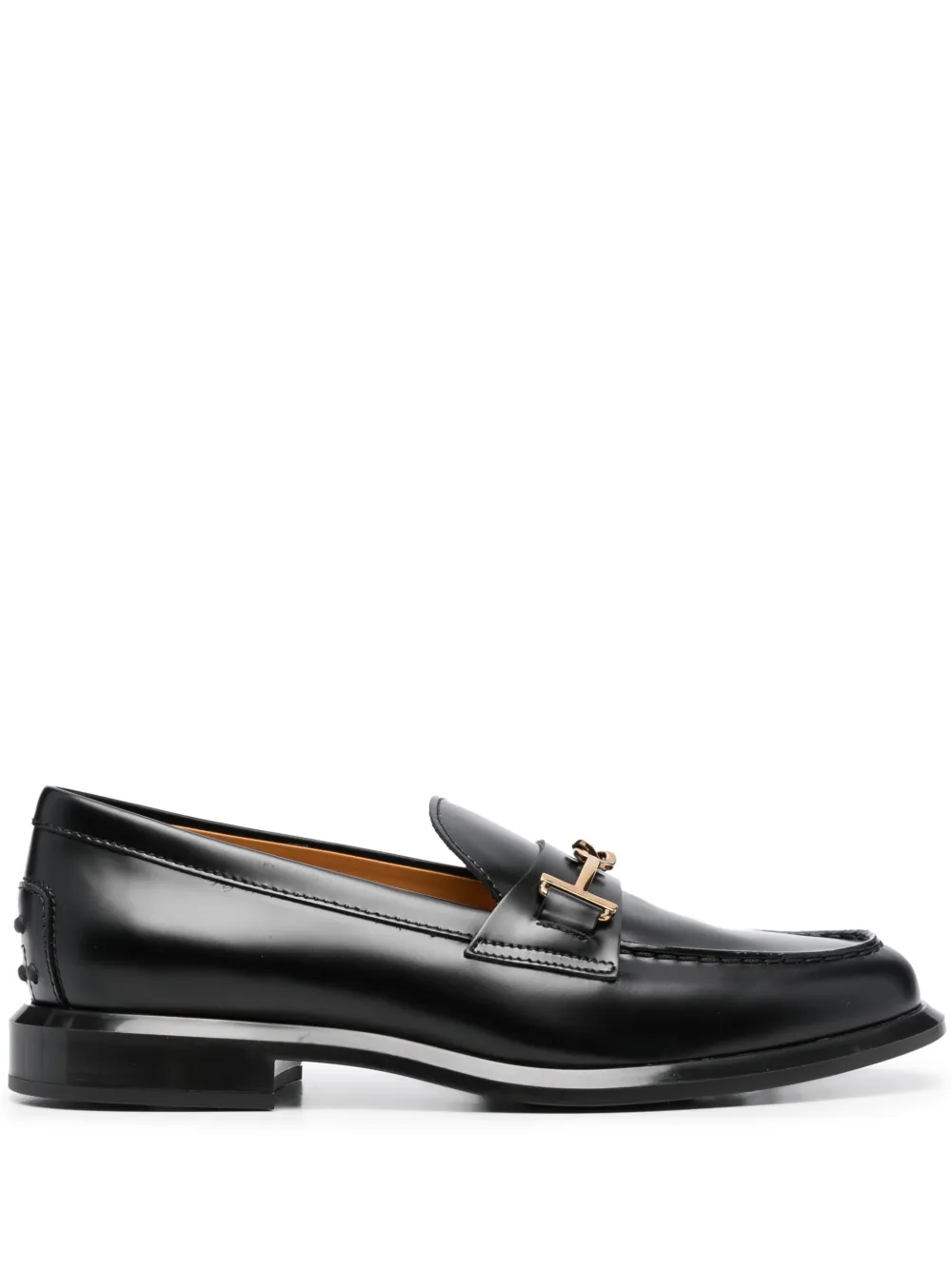 Лоферы с металлическим декором TOD'S, черный