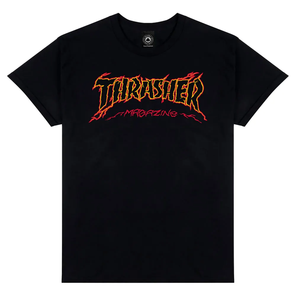 

Футболка с коротким рукавом Thrasher Cracked by exteenager, черный