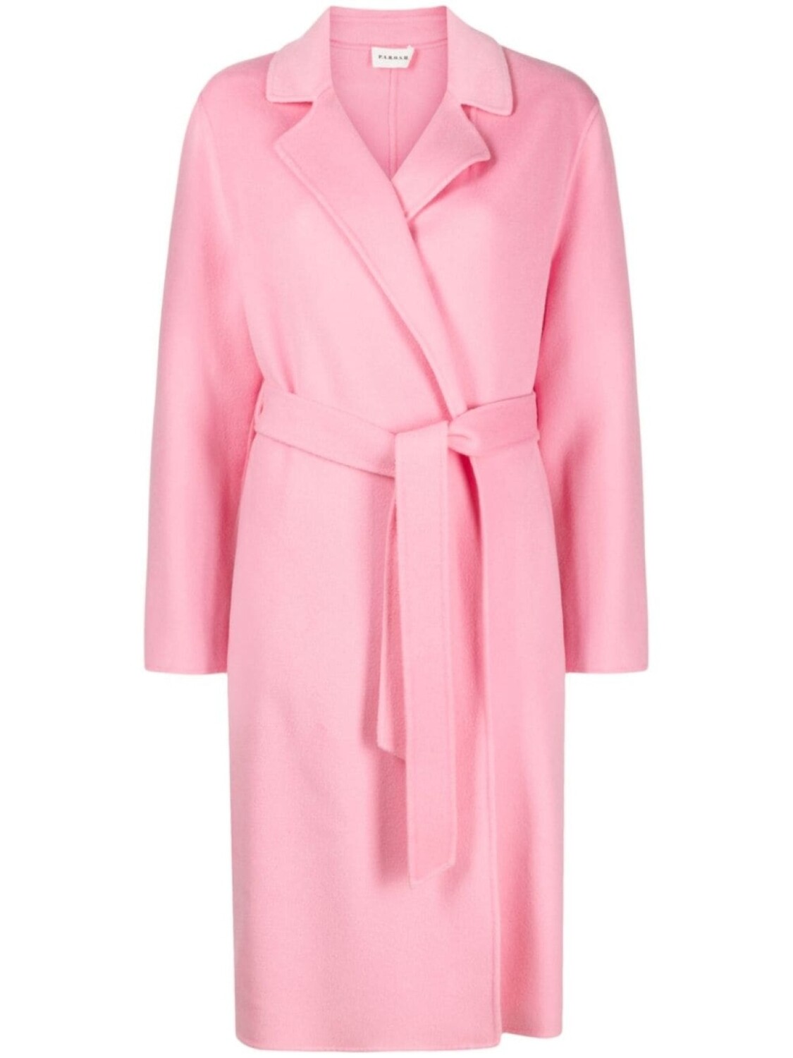 

P.A.R.O.S.H. wool-cashmere blend wrap coat, розовый