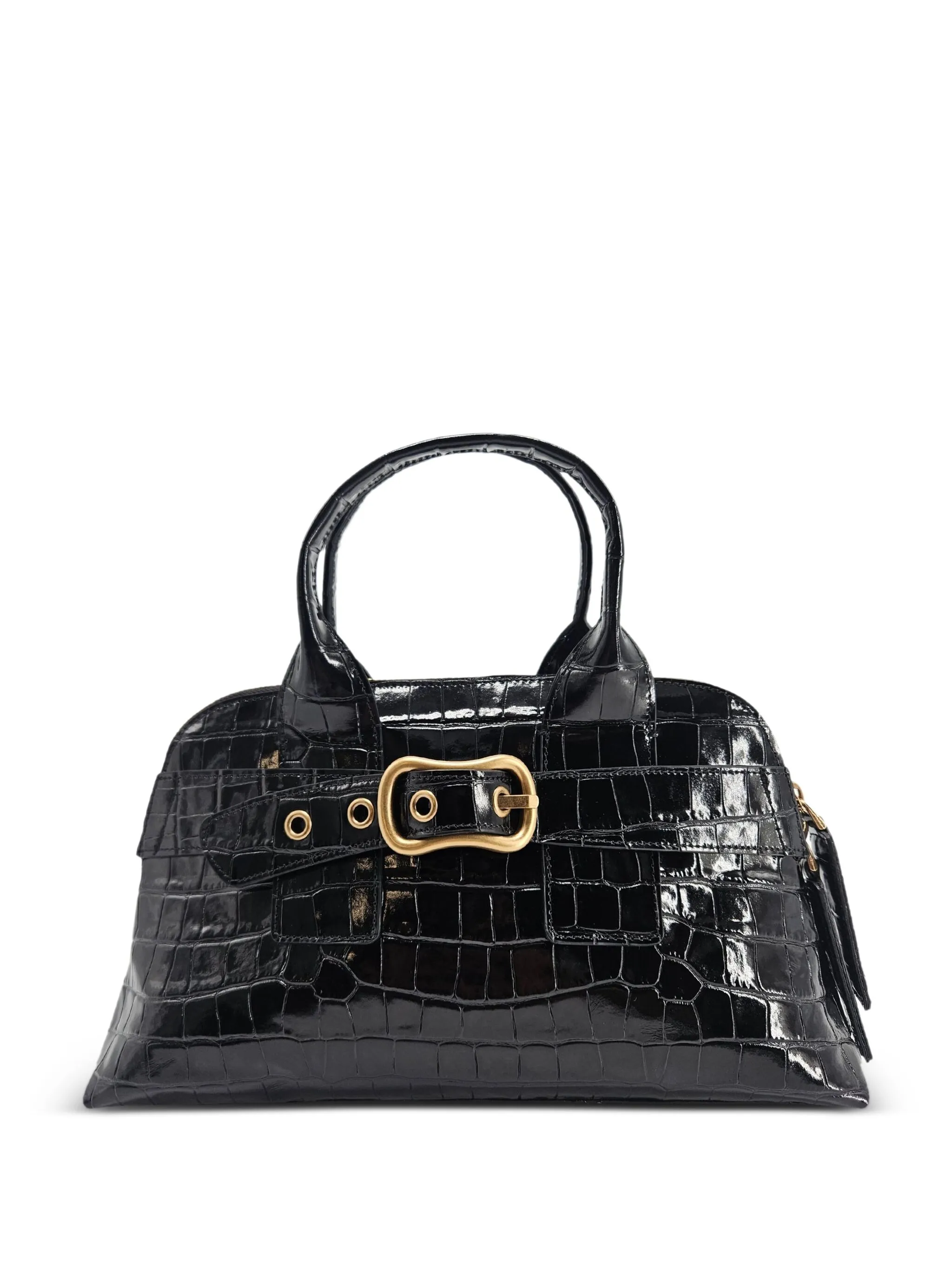 

Мини-сумка с тиснением под кожу крокодила Madison.Maison, черный