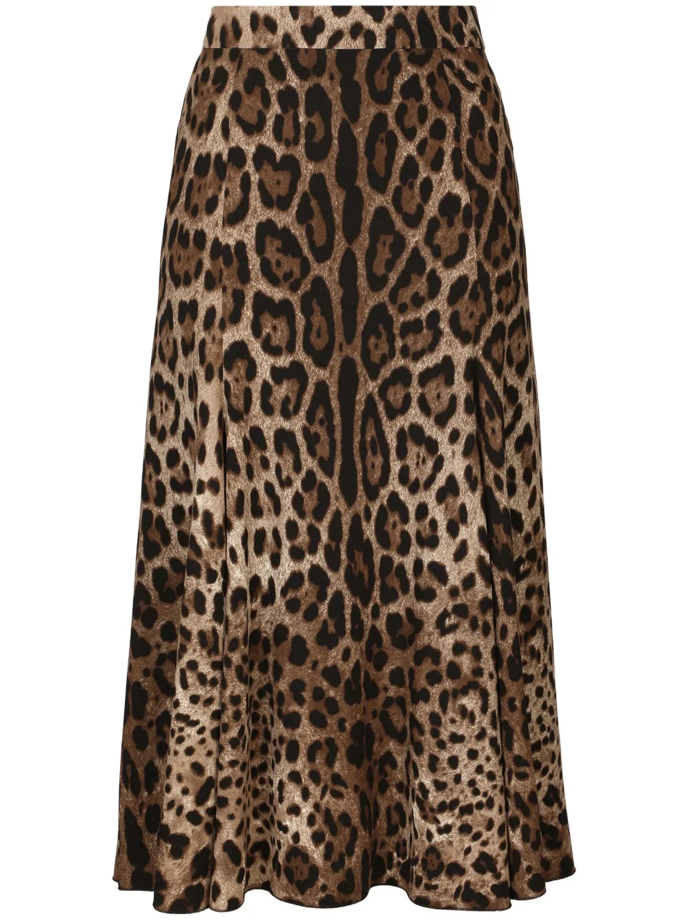 

Юбка с завышенной талией и леопардовым принтом DOLCE & GABBANA, коричневый