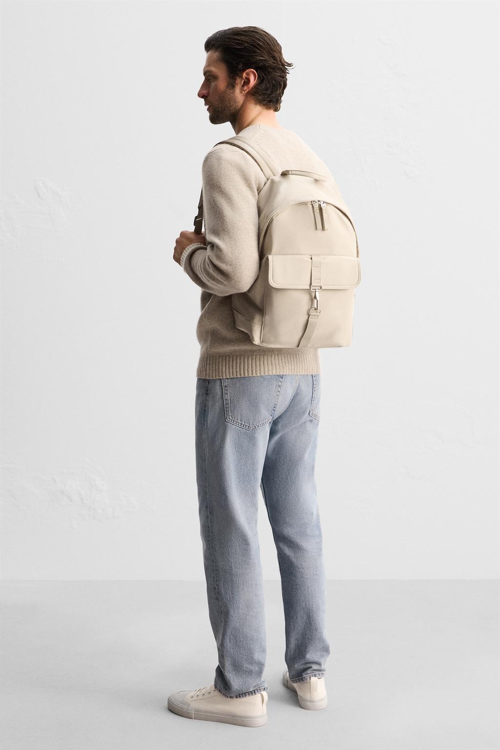 

Технический рюкзак hook ZARA, цвет Bone White