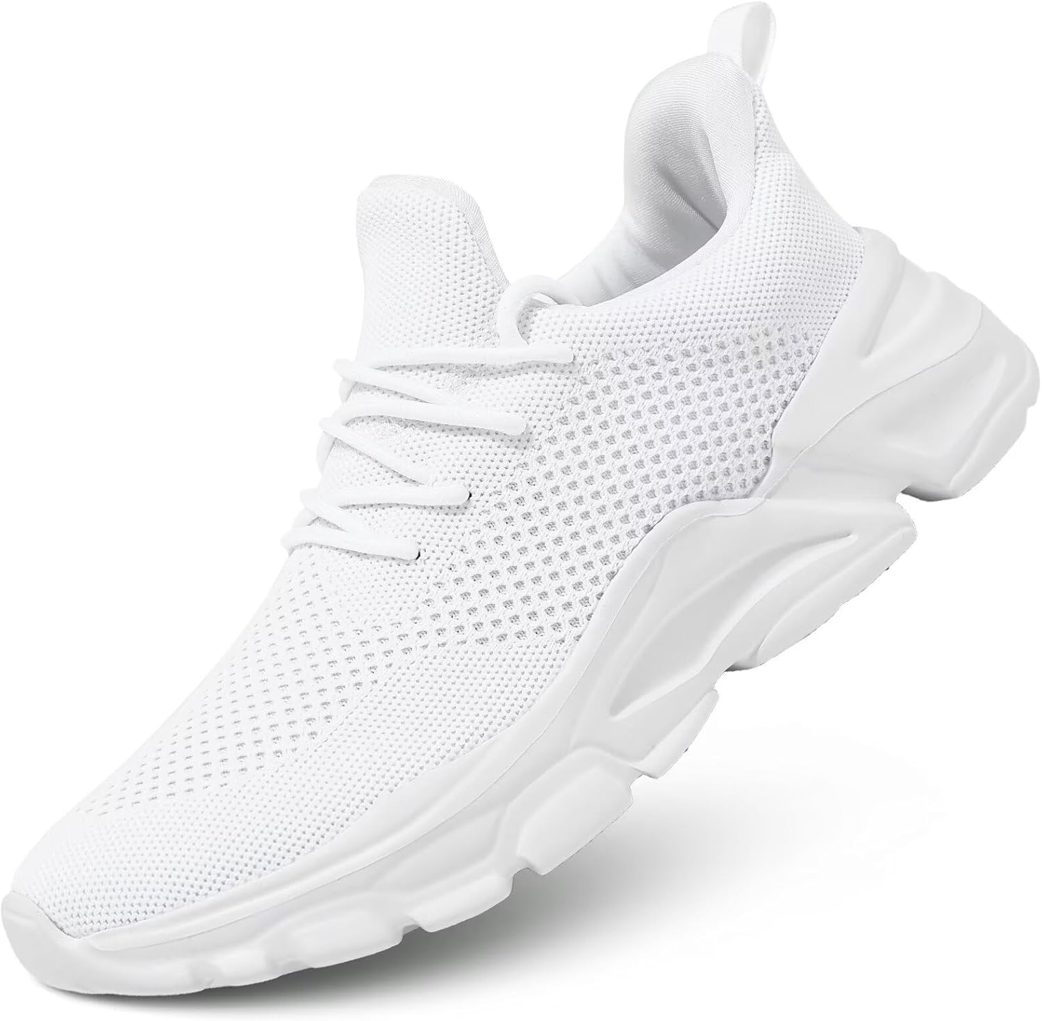 

Мужские слипоны для ходьбы, ультралегкие, дышащие, нескользящие кроссовки для бега, повседневная мода, сетчатые спортивные кроссовки для тренировок Wrezatro, белый