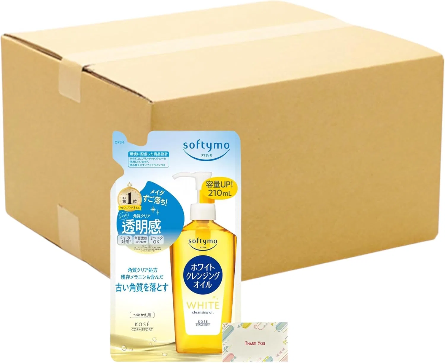 Масло для снятия макияжа Softymo White Cleansing Oil, 210 мл, набор 36 шт, Kunutonn