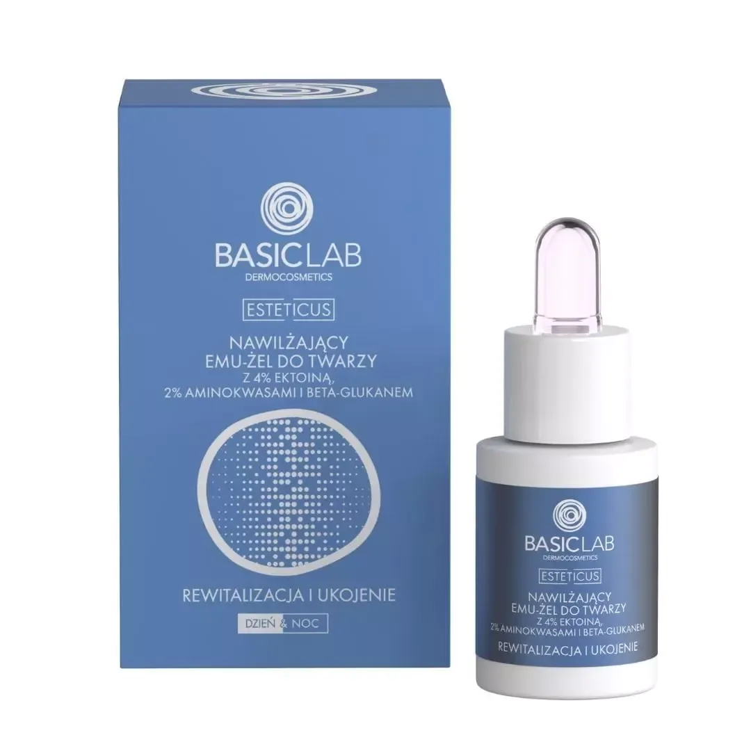 Эмульсия Basiclab — Восстанавливающая для лица Esteticus % Ektoiny, Aminokwasy, Beta-Glukan, 15 мл — фото 2