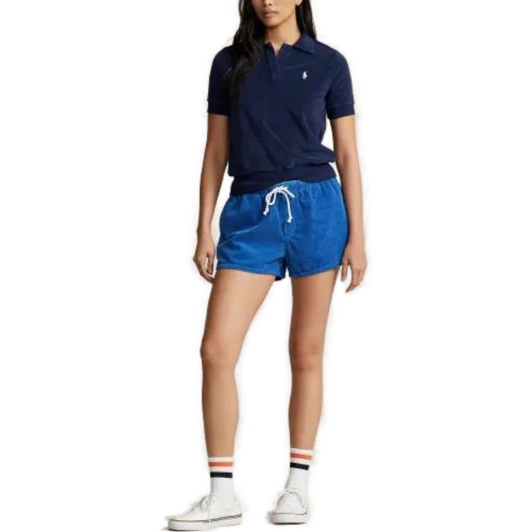 Polo Ralph Lauren Женская футболка с рукавами реглан, синяя — фото 4
