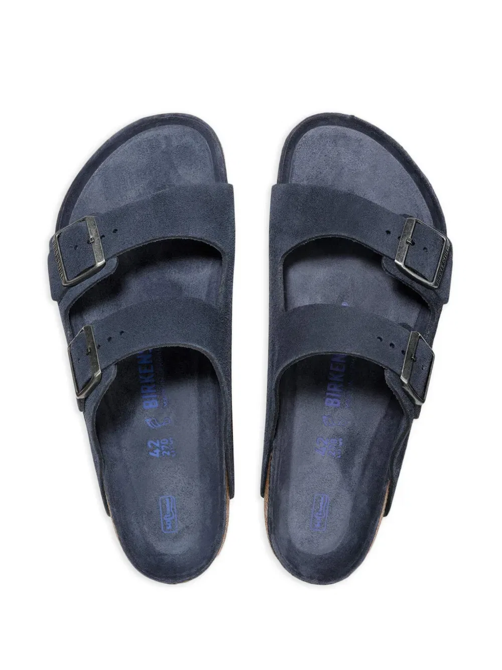 Аризонские замшевые сандалии Birkenstock, синий — фото 4