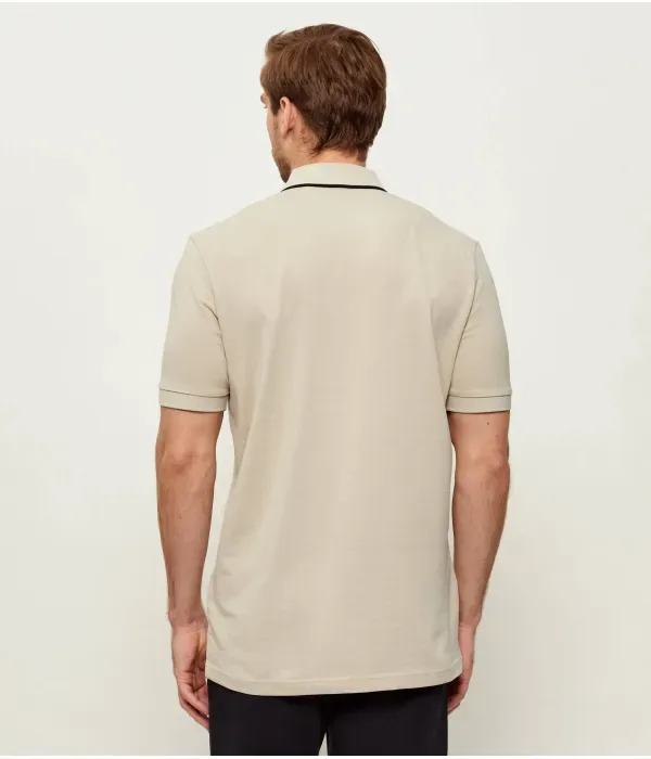 Поло Philix GOC slim fit Boss Green, бежевый — фото 3