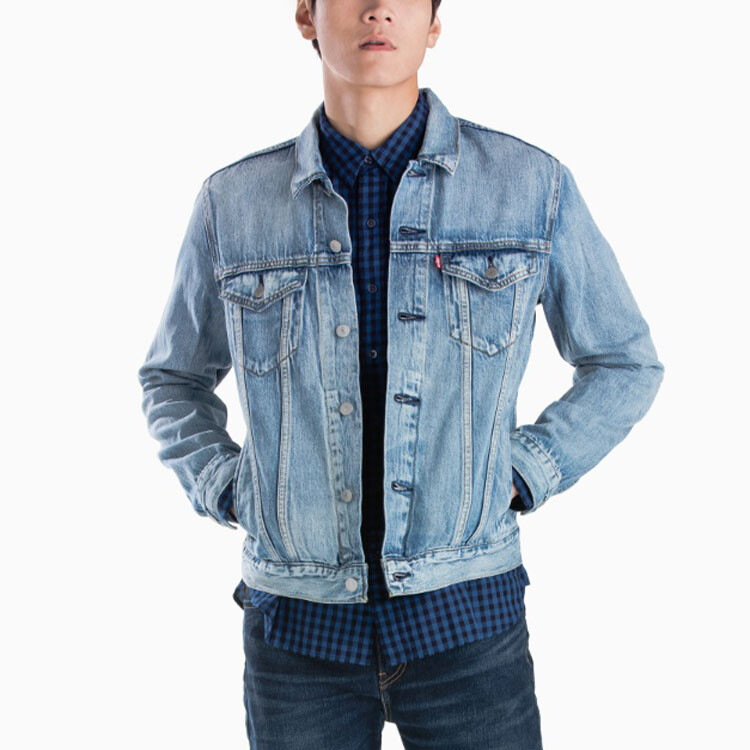 Джинсовая куртка мужская светло-синяя Levi’S, светло-голубой — фото 4