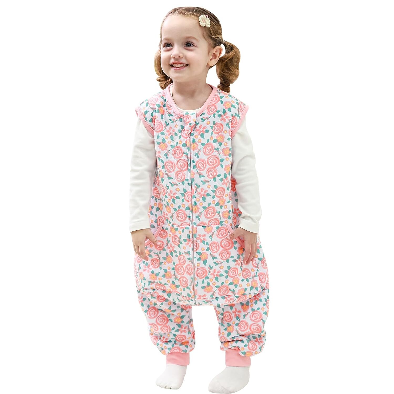 

HOMEAL 1.0Tog Мешки для сна для малышей 2–3 лет, Спальный мешок для малышей с ножками, Мешки для сна, Зимнее переносное одеяло, Мешок для сна, Pinkrose