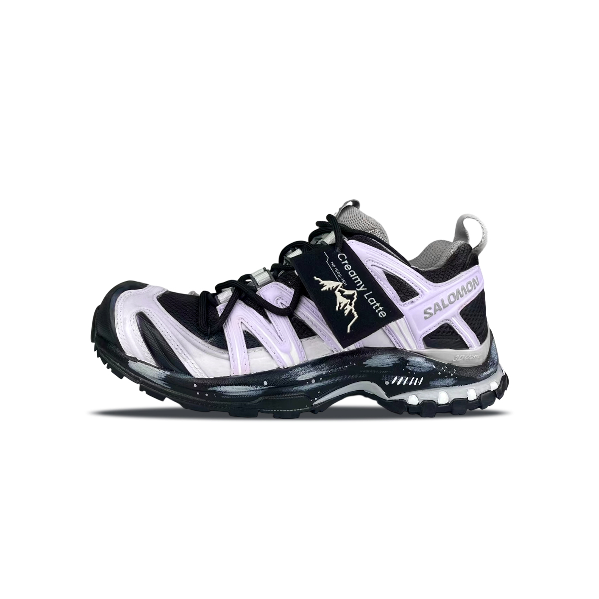 Кроссовки для трейлраннинга и тренировок XA PRO 3D Cushioning Support Low top Unisex с фиолетовым SALOMON, черный — фото 3