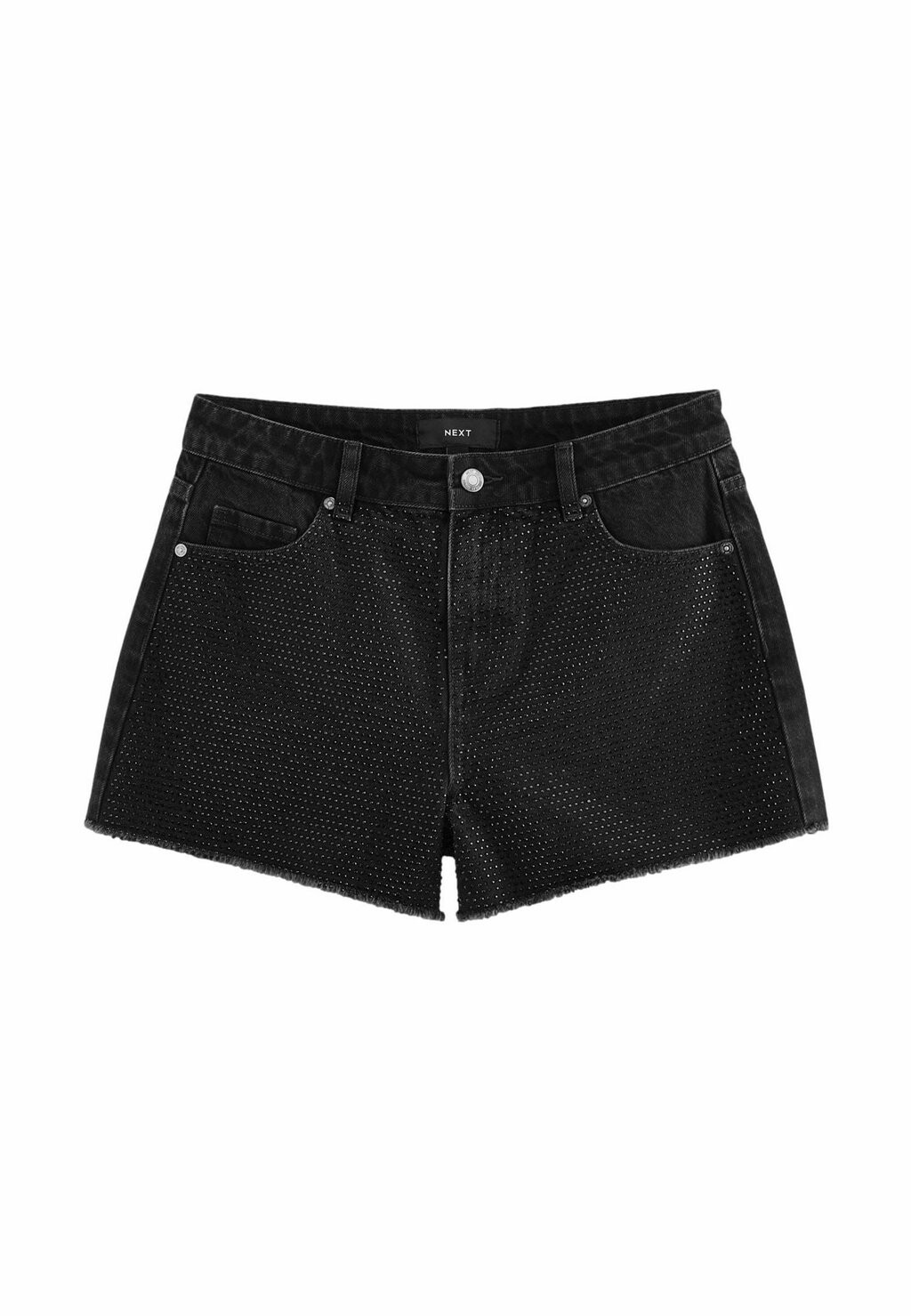 

Джинсовые шорты EMBELLISHED REGULAR FIT Next, черный