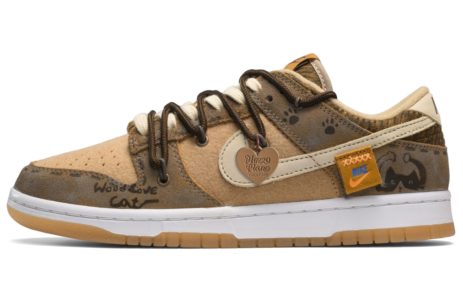 

Кроссовки Nike Dunk Skateboard Shoes Men Low-Top Yellow Brown