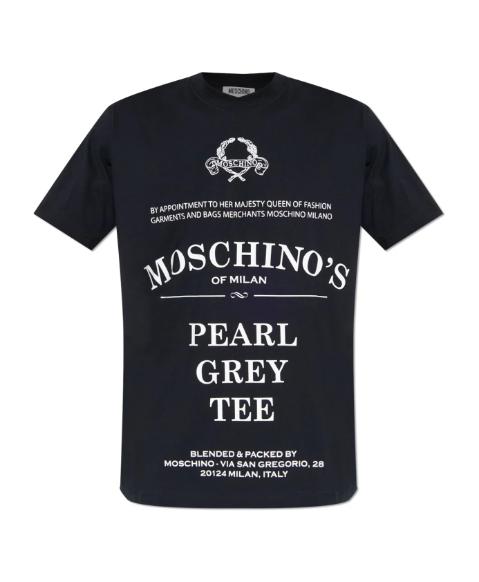 

Футболка с принтом Moschino, черный