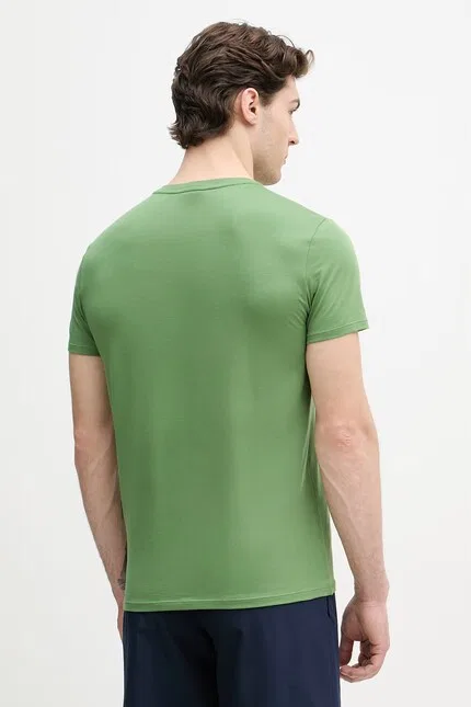 Футболка Lacoste хлопковая мужская, зеленый — фото 3