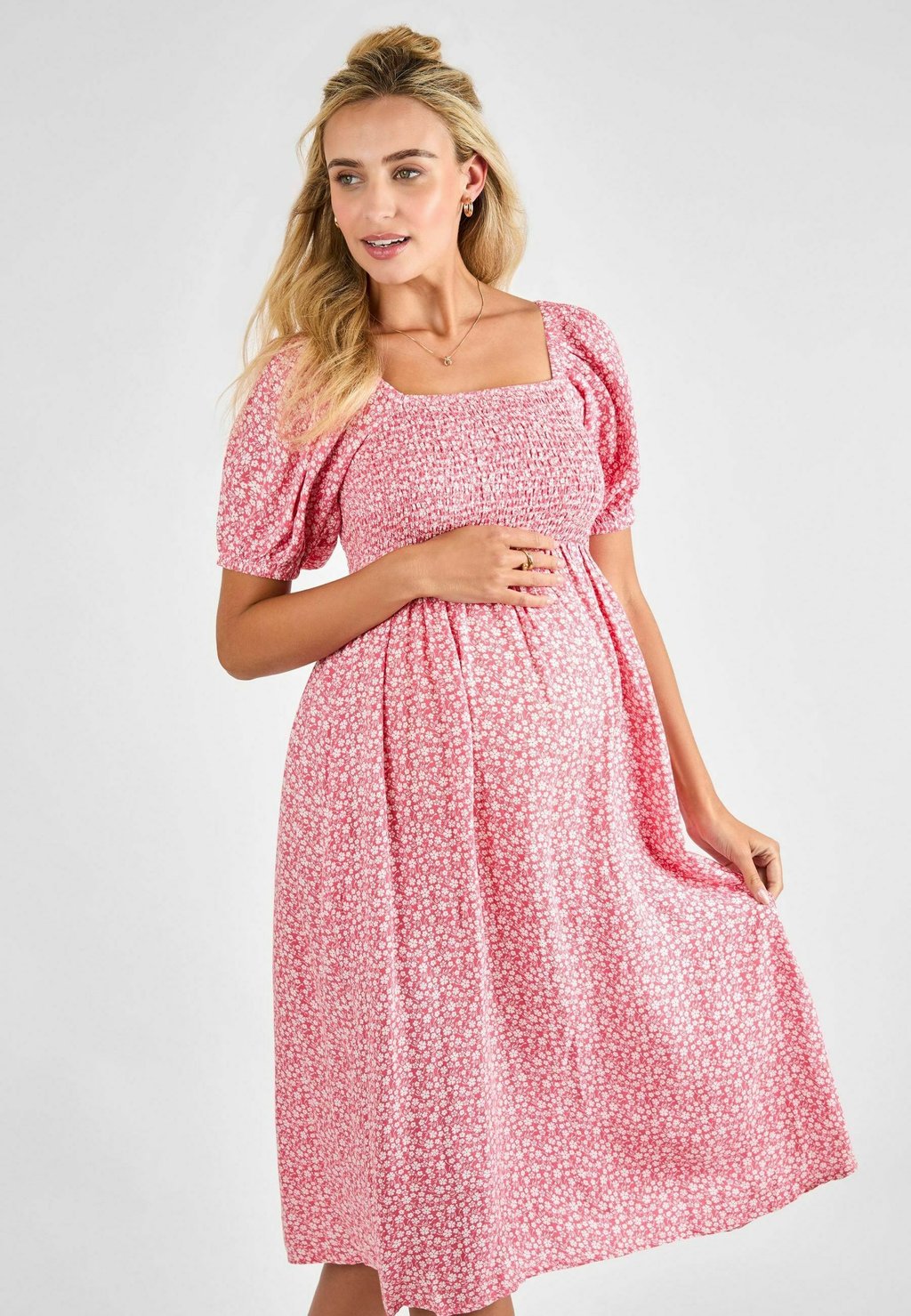 

Повседневное платье MATERNITY FIT - DITSY SHIRRED JoJo Maman Bébé, розовый