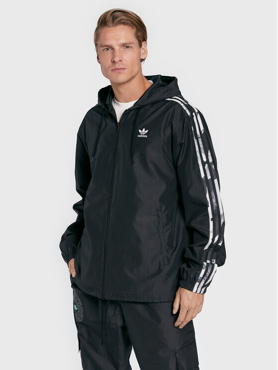 

Переходная куртка свободного кроя Adidas, черный
