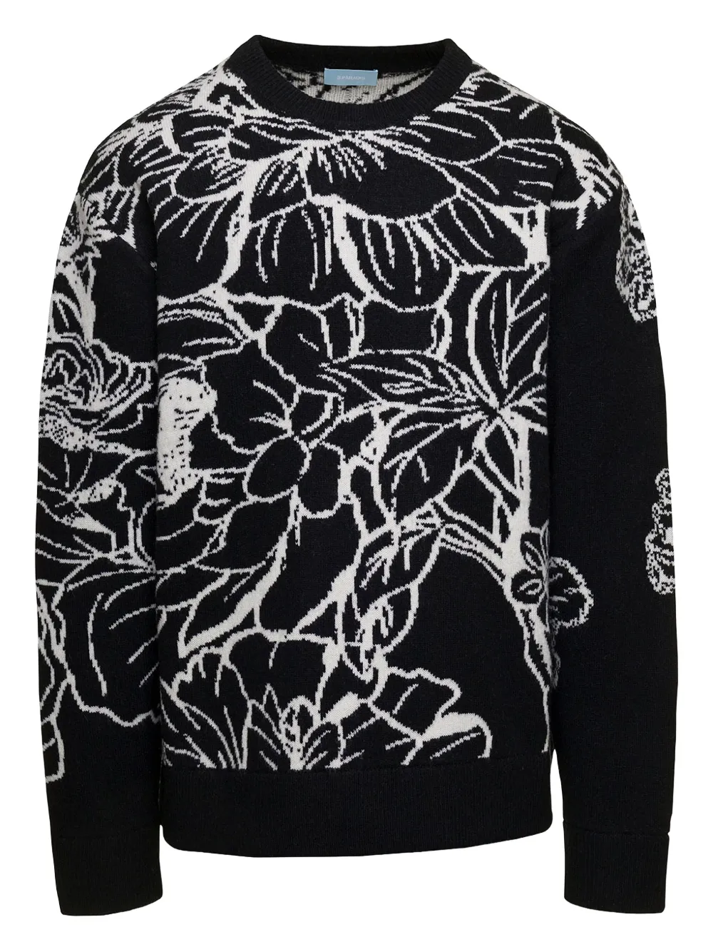 

Свитер с цветочной вышивкой 3Paradis, черный