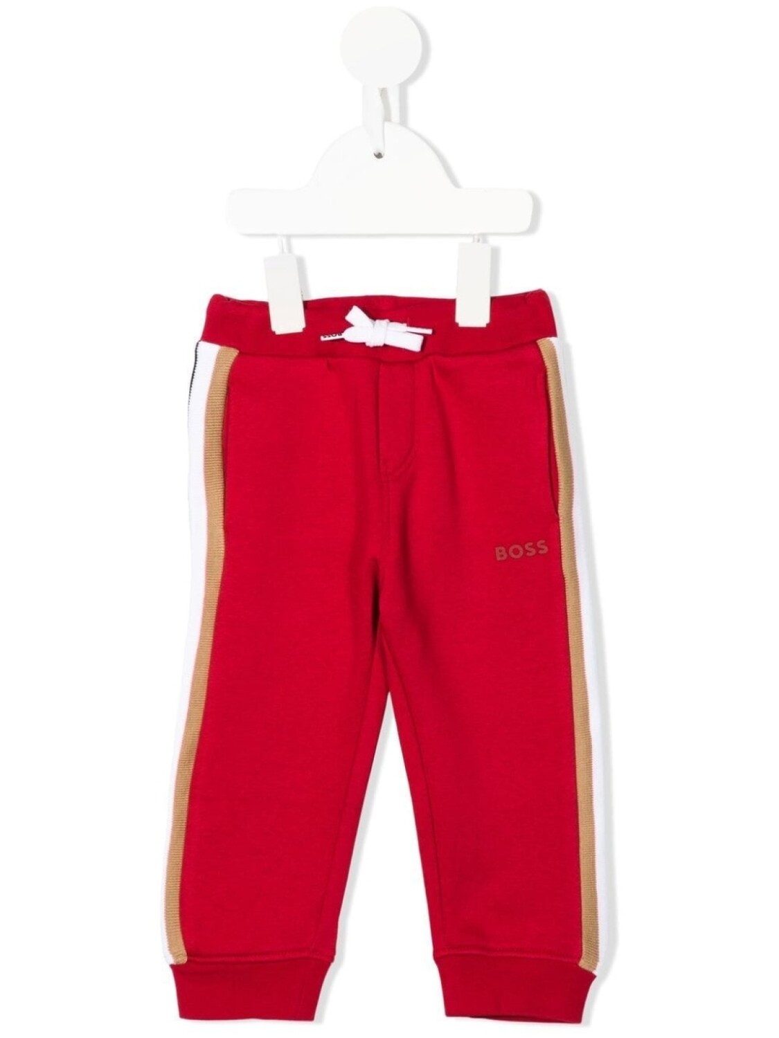 

BOSS Kidswear спортивные брюки с лампасами, красный
