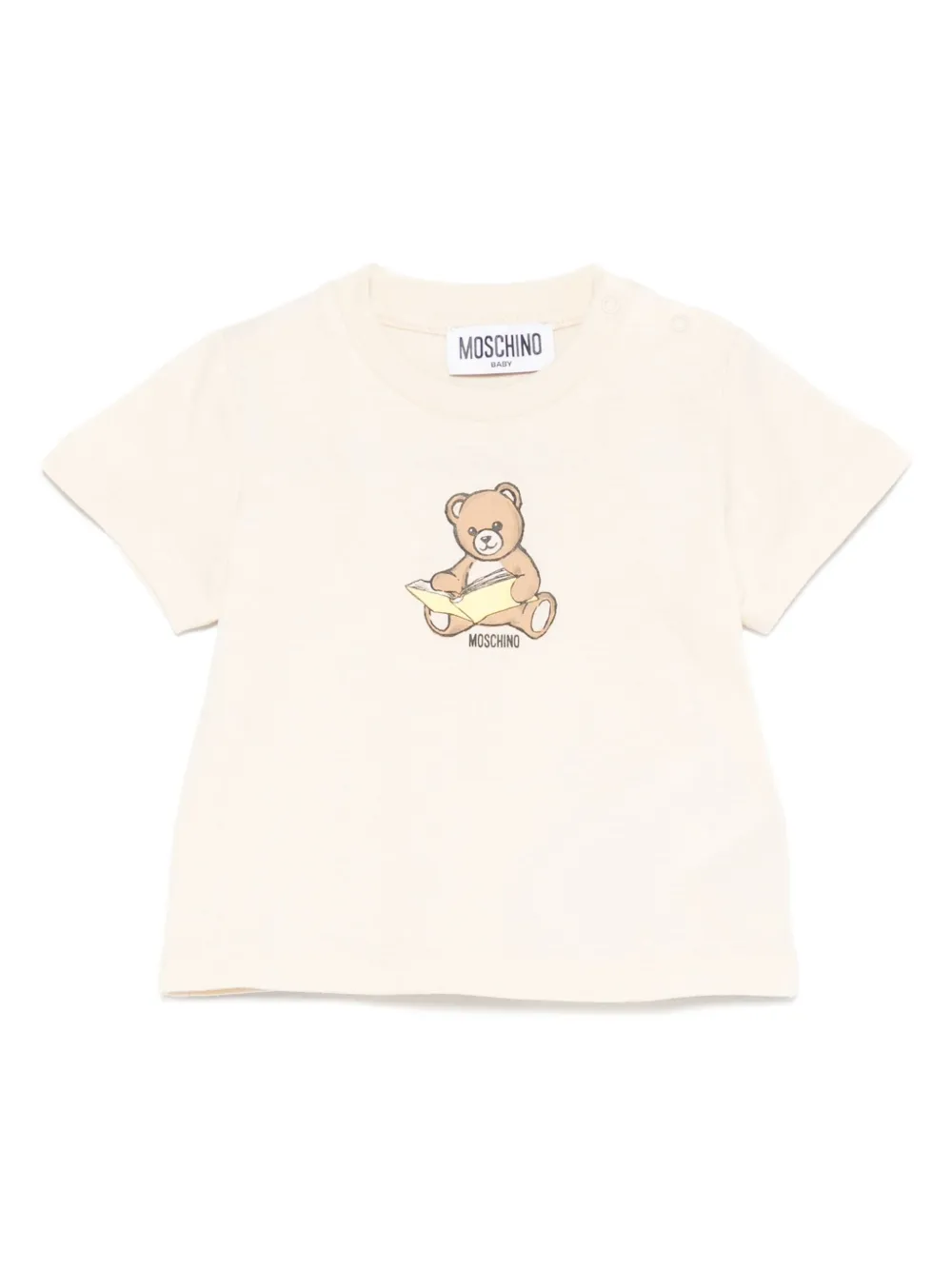 

Футболка из хлопка с принтом Тедди Moschino Kids, нейтральный