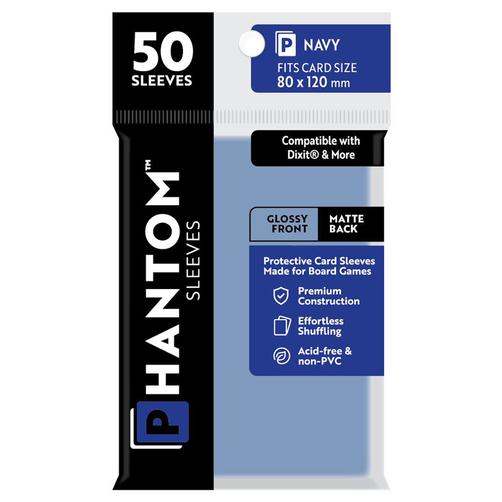 

Аксессуары Capstone Games Phantom Sleeves: Navy Size 80 x 120mm - Glossy/Matte (50)