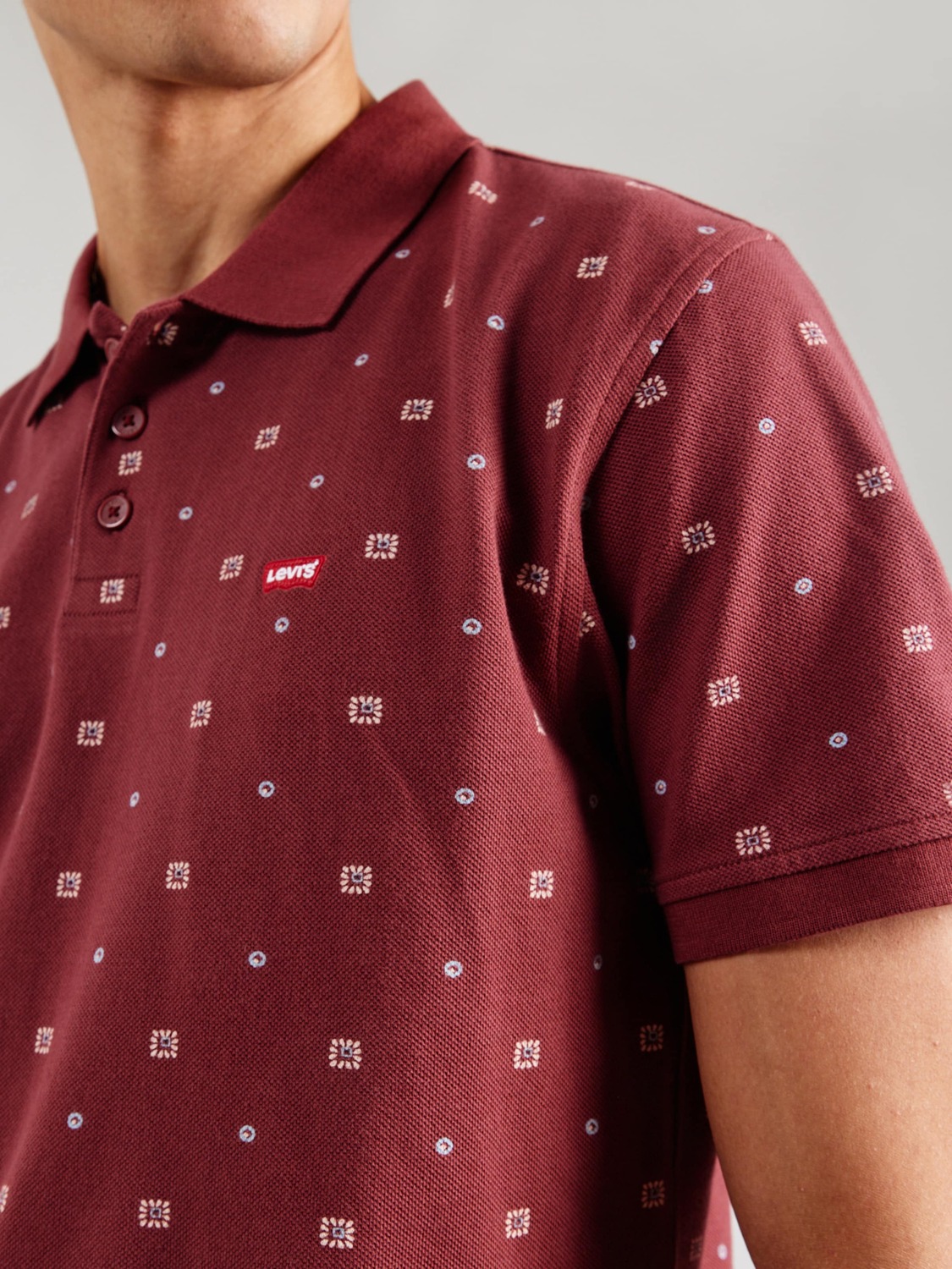 LEVI'S  Футболка 'Housemark Polo' в цвете Burgundy — фото 2