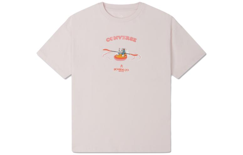 

Футболка женская серая розовая Converse